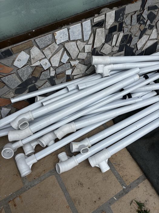 Estrutura de metal para piscina