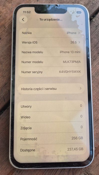 Iphone 13 mini 256gb różowy