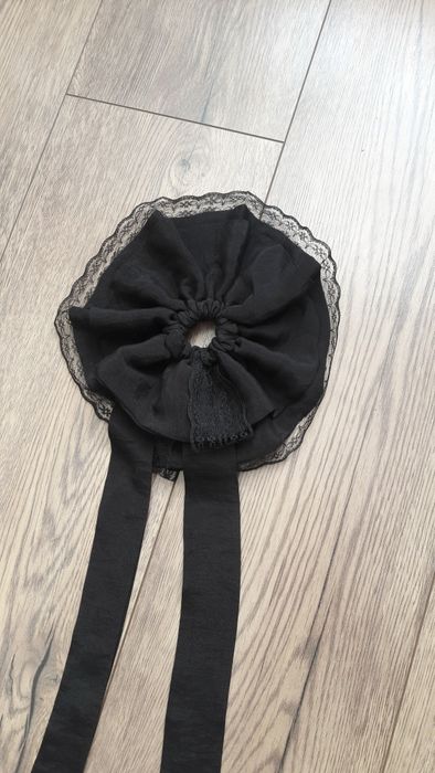 Xxl scrunchie z paskami ,gumką do włosów