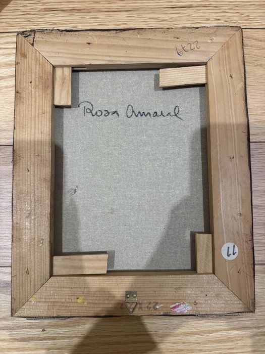 2 Quadros de Rosa Amaral – Pintura Abstrata – 22 × 27 cm