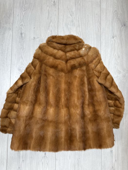 Futro naturalne z lisa plaszcz kożuch rudy lis