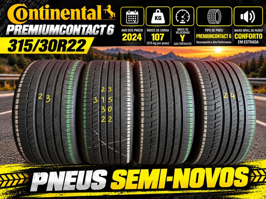 Pneus 315/30/22 Continental como novos