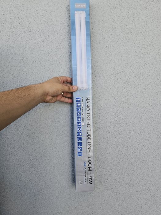 NOVO 2 x Lâmpada led 60cm 9w 4500K