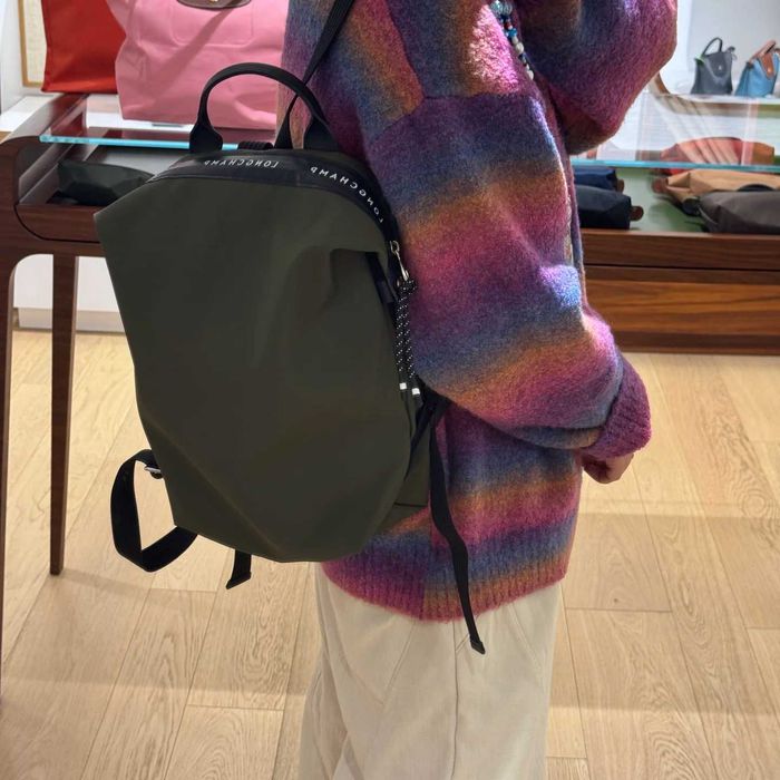 Longchamp plecak zielony, stylowy i trendy