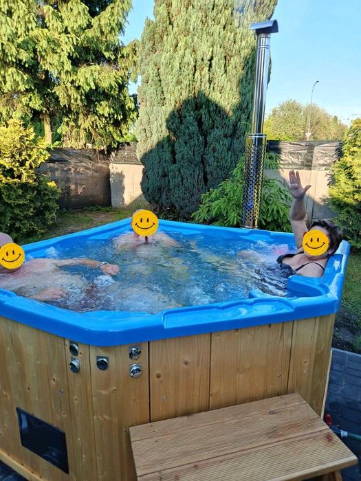 Balia bania jacuzzi zestaw masaż piec LED pokrywa OD RĘKI basen NOWOŚĆ