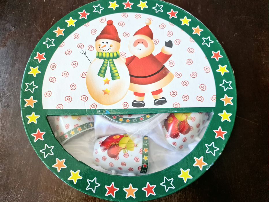 Conjunto 6 chávena de café com motivos de  Natal da Anilar