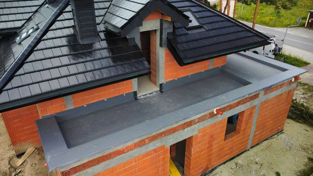 Dachy płaskie.Stropodach.Usługi dekarskie.Hydroizolacja.Membrana