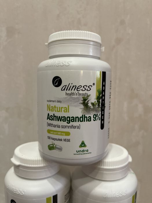 Aliness Ashwagandha Extract naturalna 9%  590 mg 100шт Ашваганда