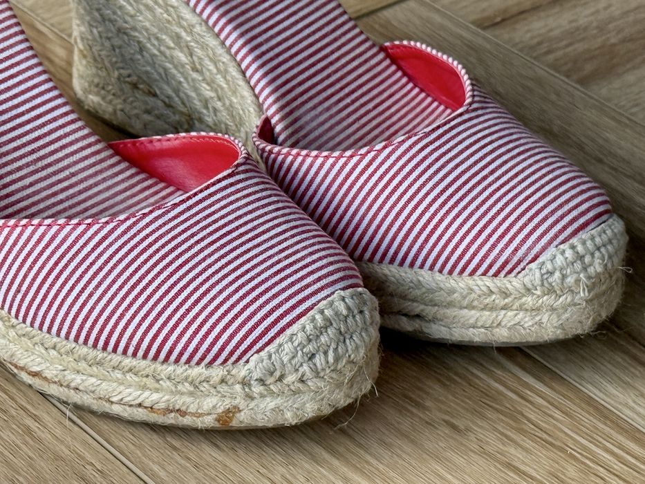 SANDAŁY Espadryle na koturnie damskie Old Navy sandałki w paski 36