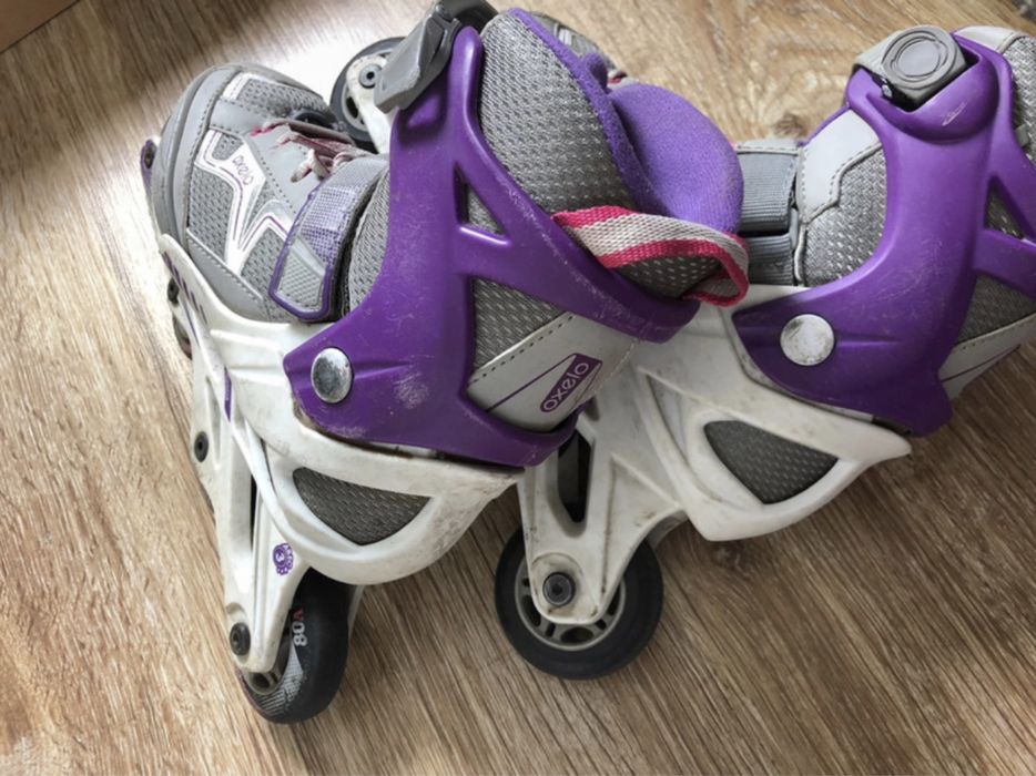 Rolki oxelo szare fioletowe