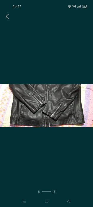 Casaco em pele preto