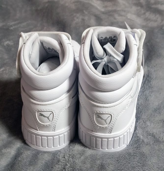 Sneakersy Puma Carina Mid Jr białe