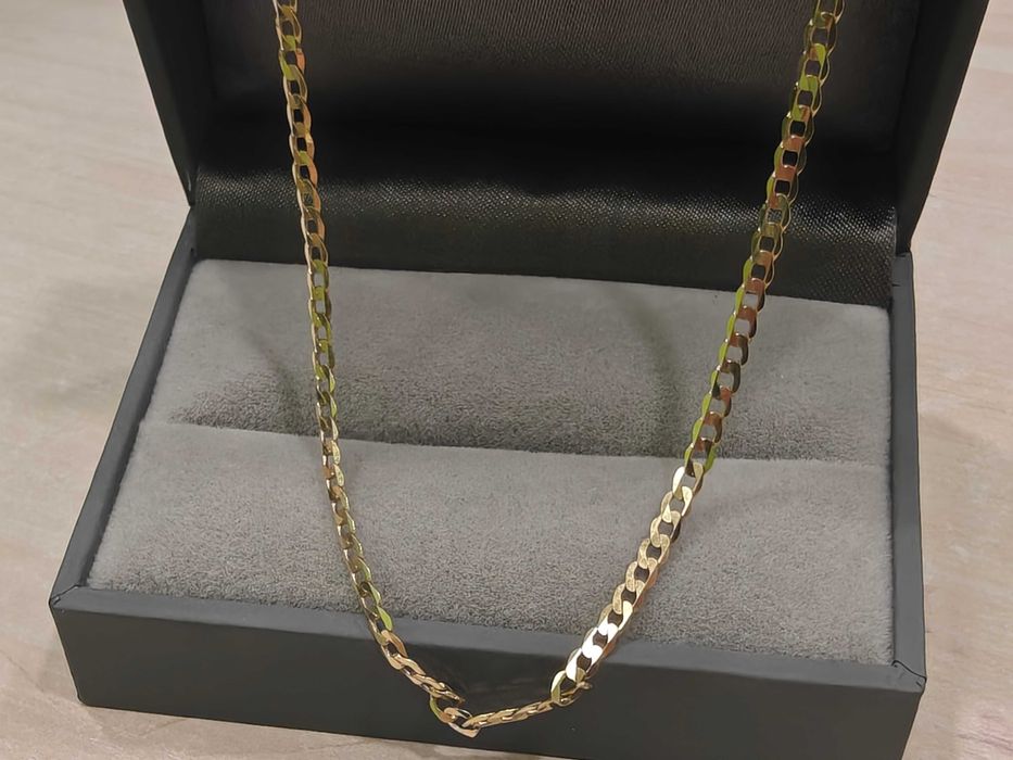 Złoty łańcuszek 585 pancerka drobna 45 cm