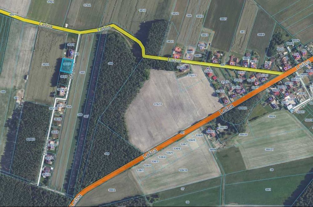 Działka budowlana pod lasem - Wilkowyja ul. Majowa- 6 km od Jarocina wydane WZ