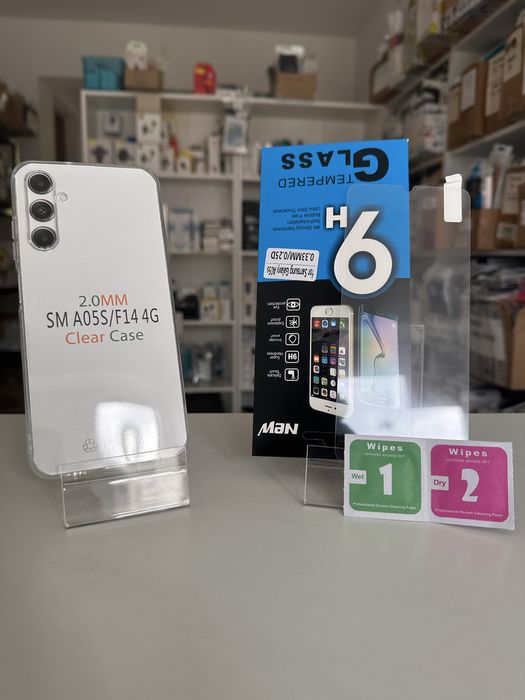 Etui Plecki przeźroczyste 2mm + SZKŁO hartowane do Samsung A05s