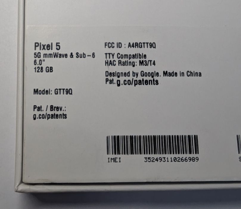 Google Pixel 5 8/128GB