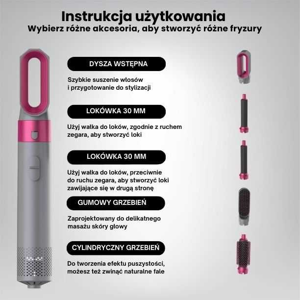 GlamDry 5w1 - Profesjonalna stylizacja w domu!