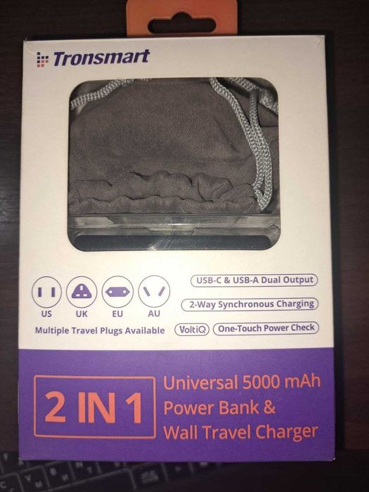 Портативна батарея Tronsmart WPB01 2 in 1  Travel 5000mAh Black