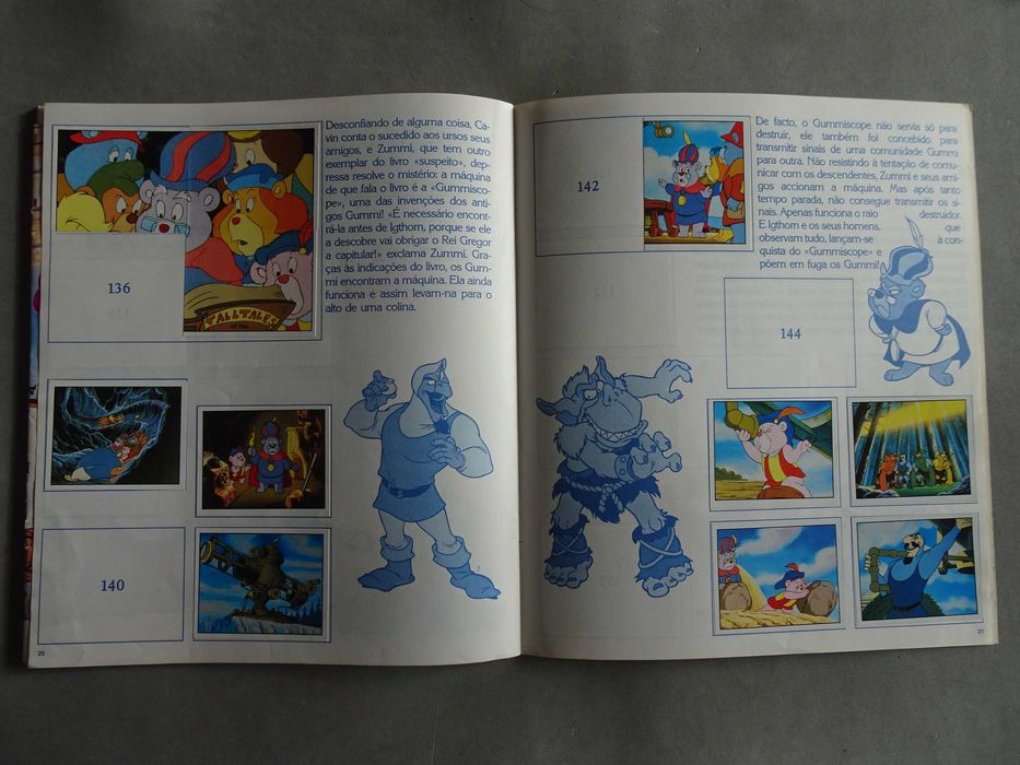 Caderneta de cromos Gummi Bears (tem 164 cromos) Panini Morumbi