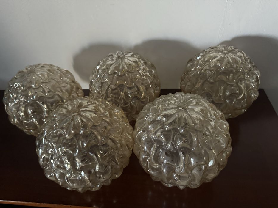 5 cupulas  em vidro vintage candeeiro