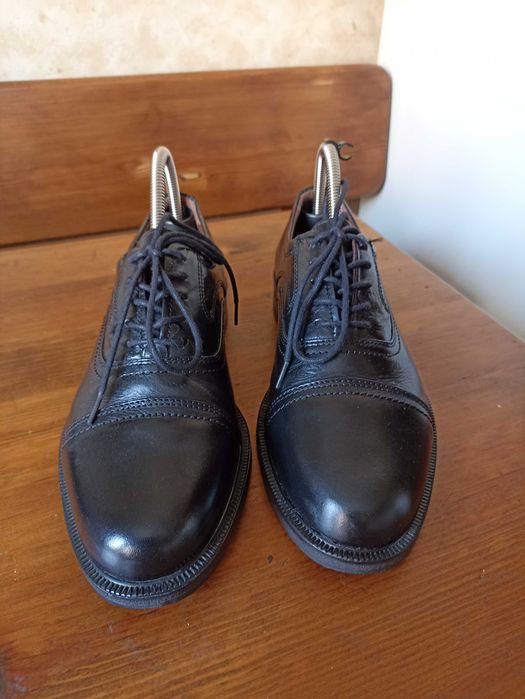 Чорні стильні шкіряні весільні чоловічі туфлі Grosvenor розмір 42/27см