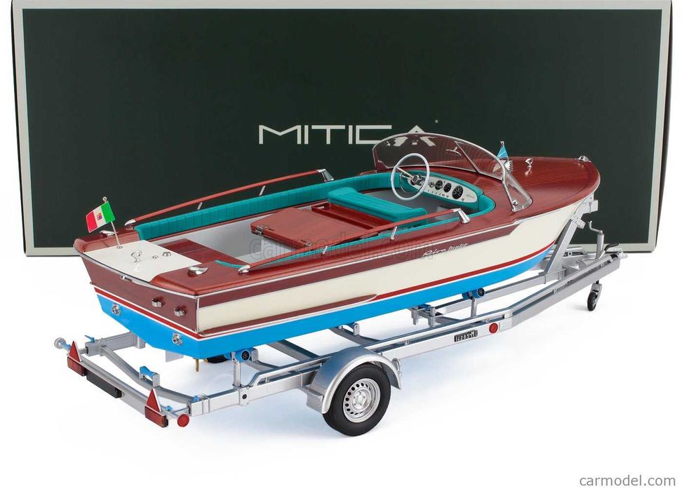 Riva Junior 1966 Motorboat motorówka Ivory Sea Blue Mitica 1:18