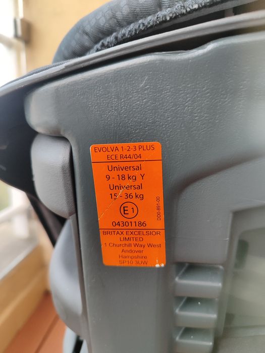Cadeira auto Britax Römer Evolva 1-2-3 Plus – 9 a 36 kg