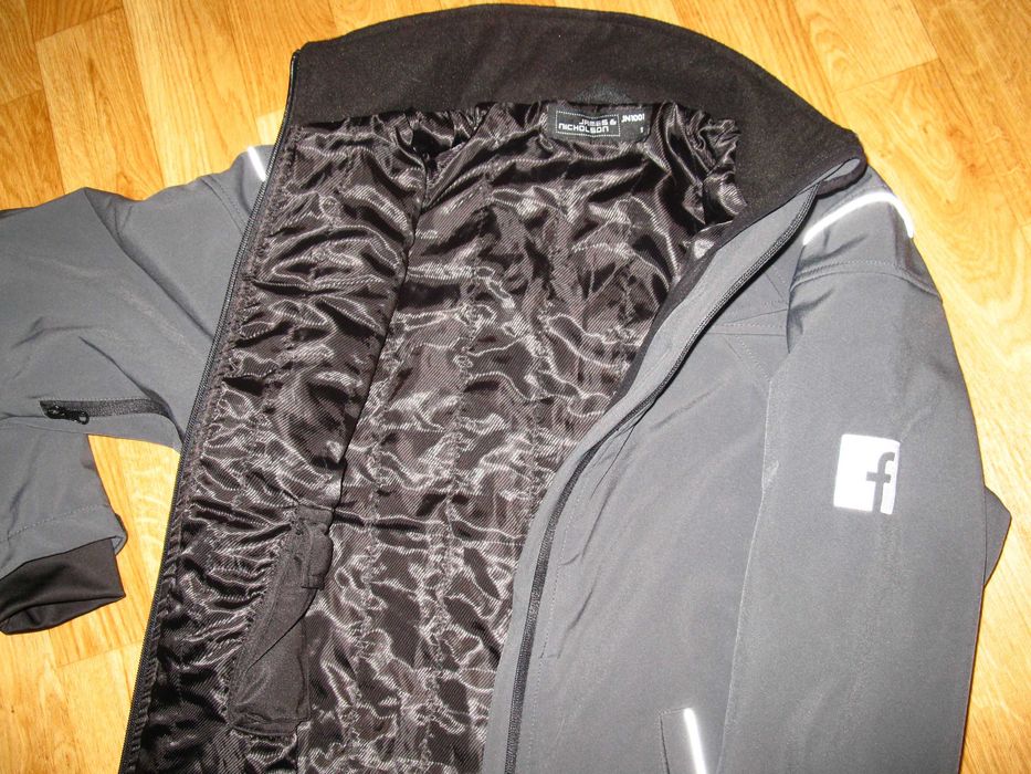 kurtka  softshell unisex szara z odblaskami James & Nicholson roz.S