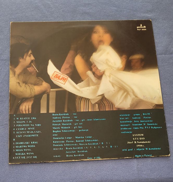 BAJM Marta Woda LP winyl płyta gramofon Pronit PLP 0024 PRL 1985