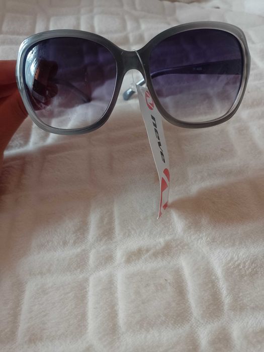 Duże, Szare, biznesowe okulary przeciwsłoneczne, muchy, NOWE