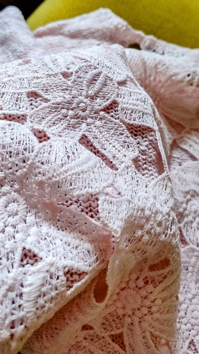 dzianinowy sweter z koronkowymi plecami,100% bawełna