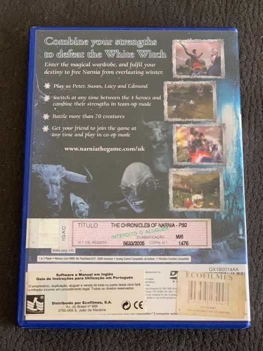 The Chronicles of Narnia: The Lion, the Witch and the Wardrobe - Jogo PS2
