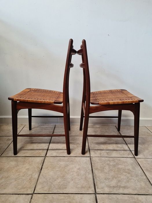 Krzesło jadalniane,tekowe proj.Georg Leowald dla Wilkhahn,lata 60,mid