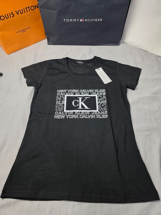 Damska koszulka tshirt Calvin Klein kolory krótki rękaw premium S-XXL