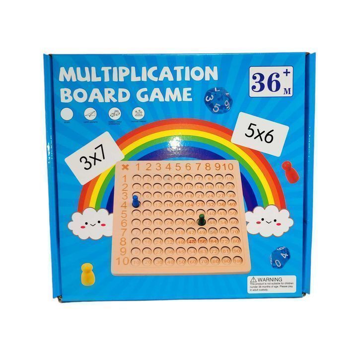 Drewniana gra edukacyjna do nauki mnożenia #457