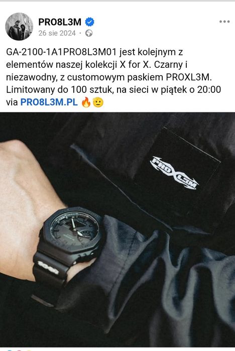 zegarek gshock x pro8l3m problem casio 1/100 sztuk [NOWY]