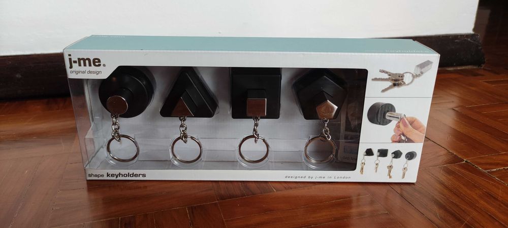 Kit porta-chaves magnético com formas geométricas [NOVO]