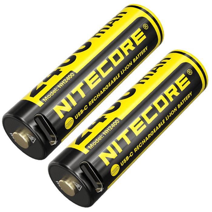 Комплект акумуляторів Li-Ion AA Nitecore NH2400 1,5V, захищений