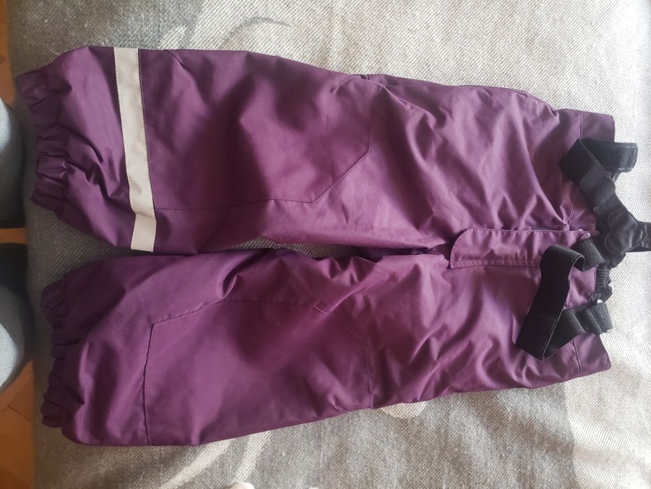 Дитячі теплі лижні штани на лямках на 3-4р