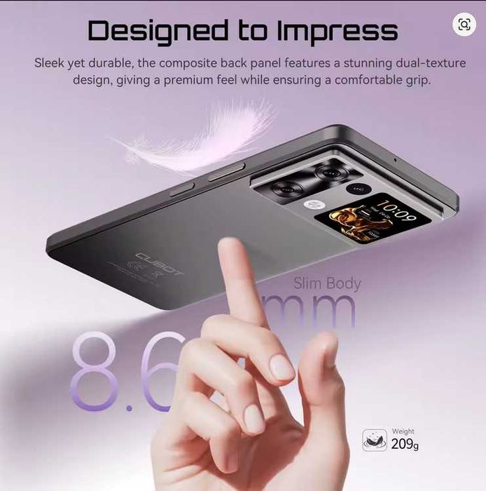 Cubot Р90. 24Gb(12+12)/256, 120Hz, G100, 64Mp/16, 5100Ma, NFC, Стерео