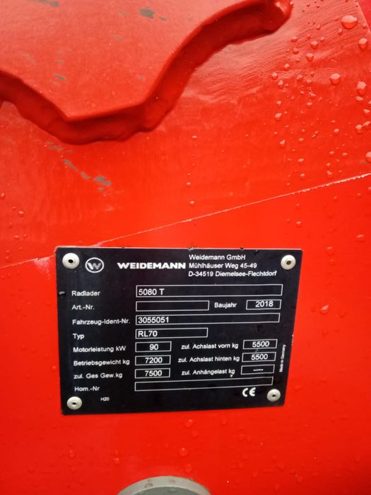 Ładowarka teleskopowa czołowa Weidemann 5080 T