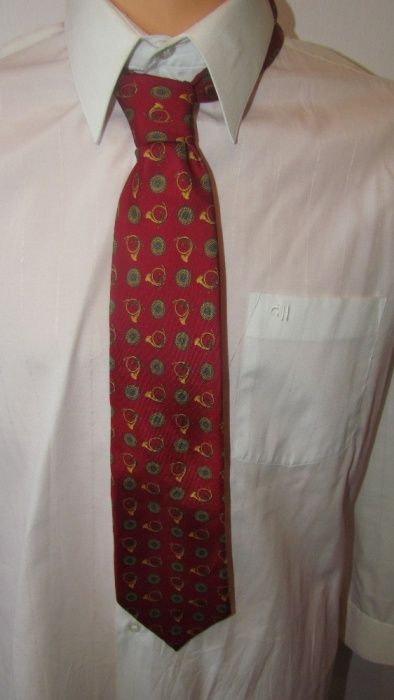 Elegancki Krawat jakich mało marki Brummell Francja 100% Jedwab nr 14