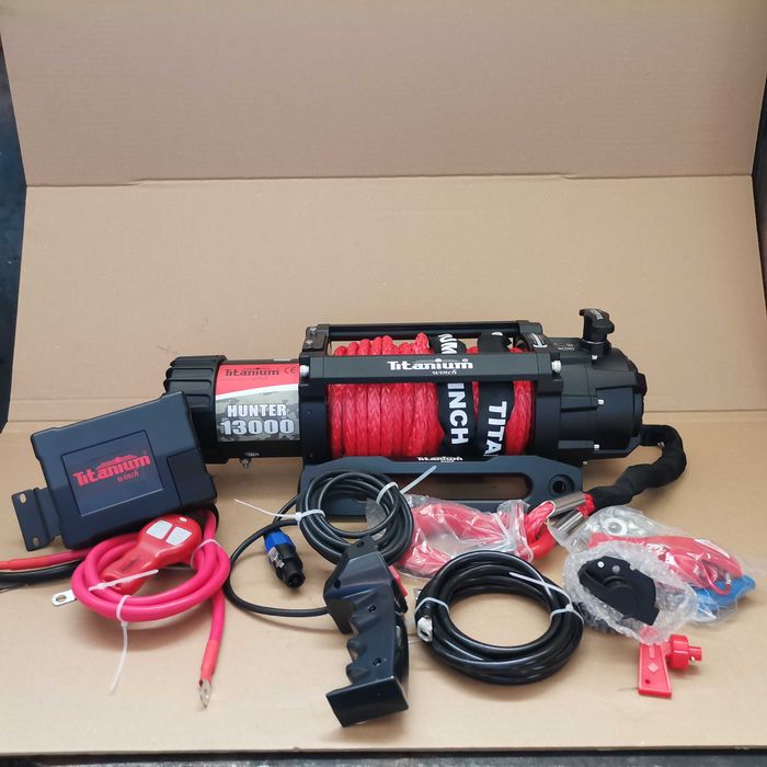 Wyciągarka Titanium Hunter 13000lbs z liną syntetyczną + gratis