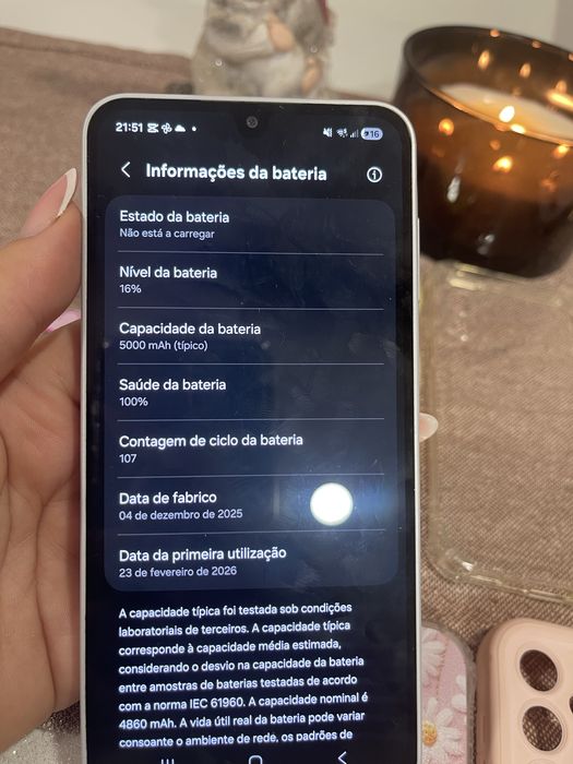 Samsung A16 cinza