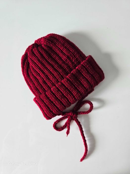 Czapka zimowa dla noworodka 0-3 miesiąca Dziewczynka