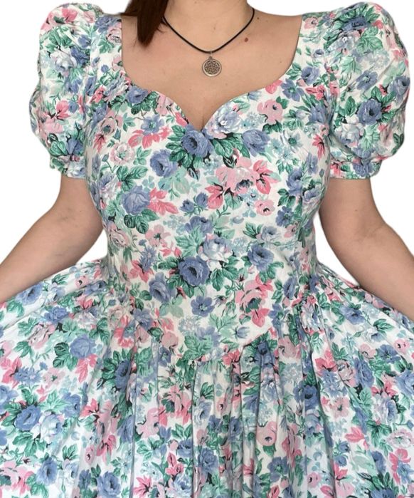 Винтажное платье nightingales england в стиле laura ashley