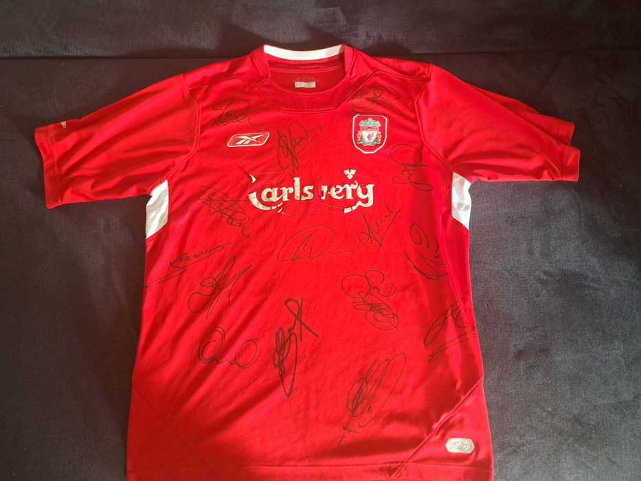 Koszulka Oryginalna Liverpool 2005r. z autografami