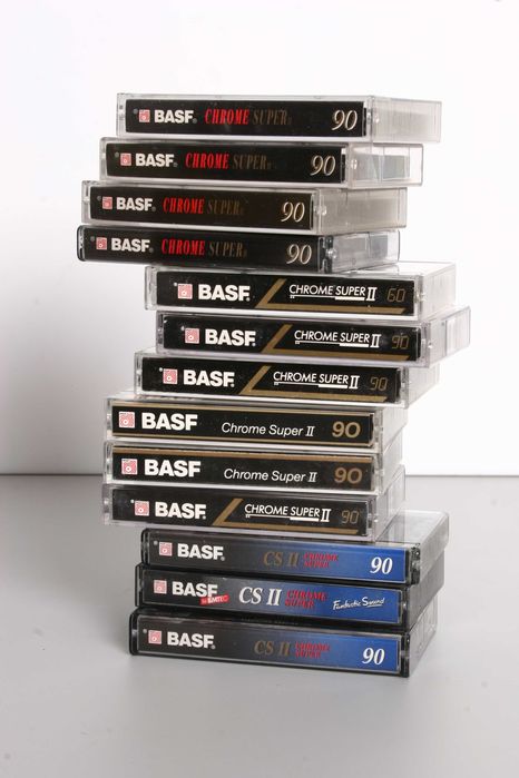 Kasety magnetofonowe BASF taśma chromowa 13szt