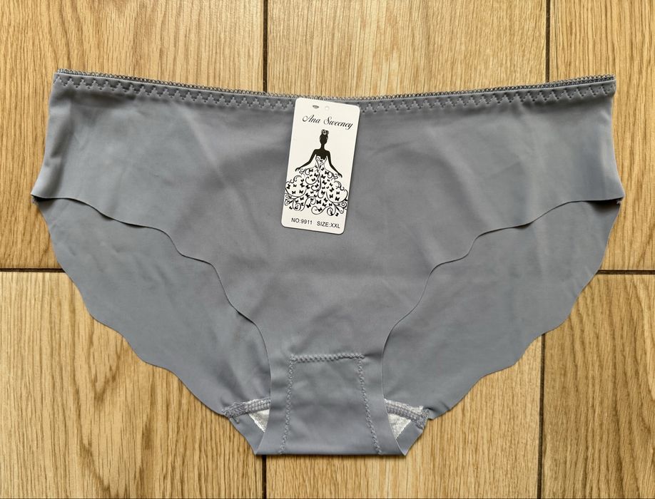 Szare majtki cięte laserowo Ana Sweeney XXL