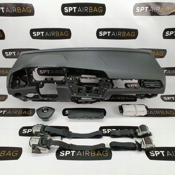 VW TOURAN II 5TA DESKA ROZDZIELCZA KONSOLA KOKPIT PULPIT PODUSZKI AIRBAG AIR BAG PASY KIT SET
